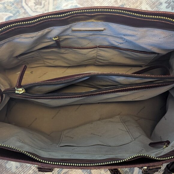 Brahmin Large Duxbury Satchel in Tuscan Cranberry Melbourne - Picture 3 of 8